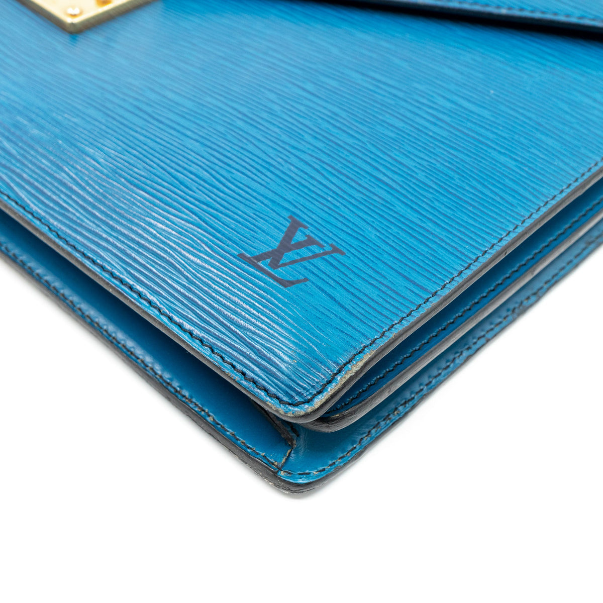 Louis-vuitton Serviette Ambassadeur Blue Epi Leather