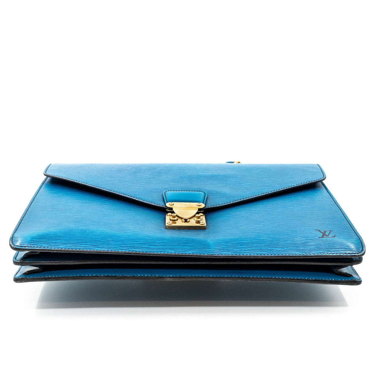 Louis-vuitton Serviette Ambassadeur Blue Epi Leather