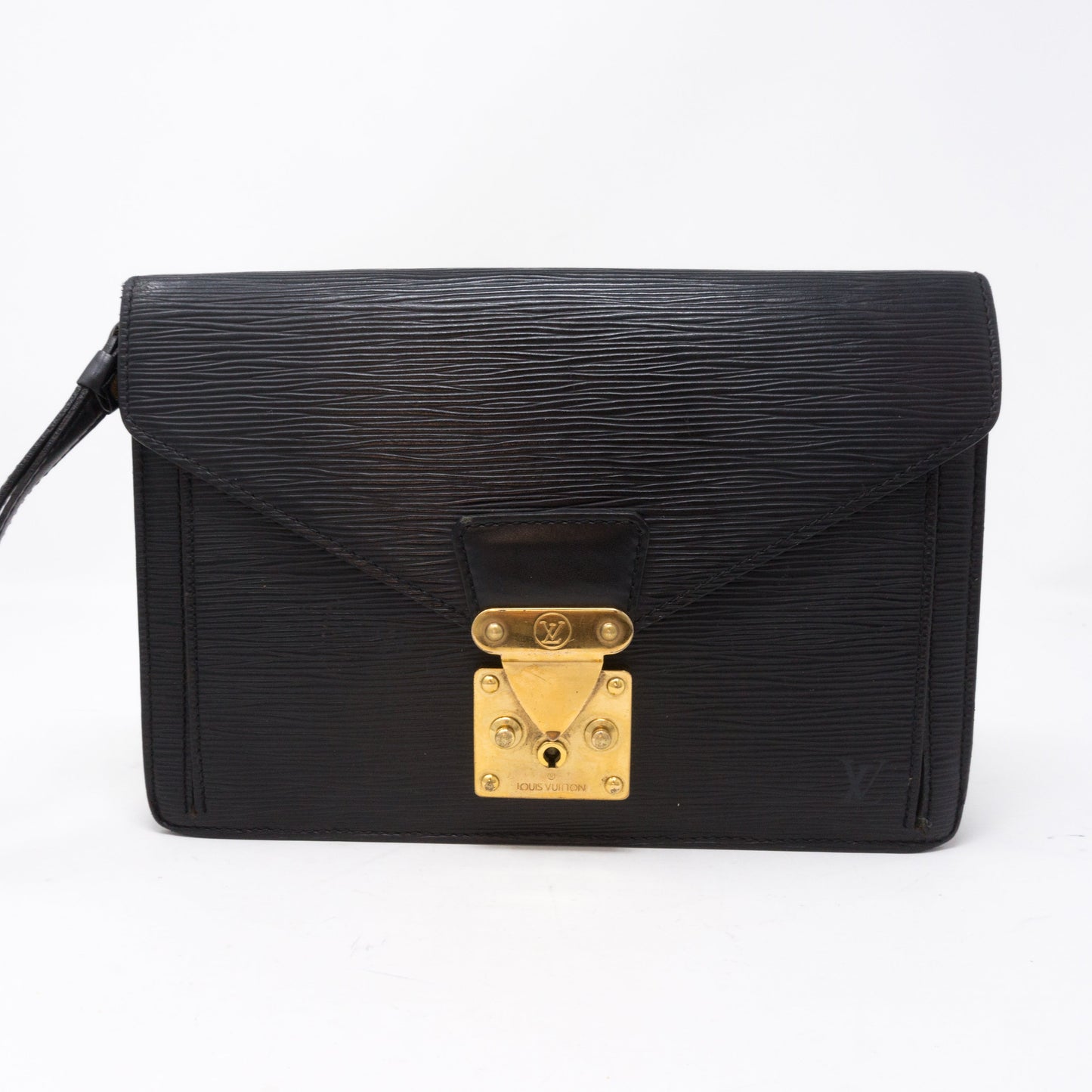 Louis-vuitton Document Clutch Black Epi Leather