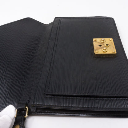 Louis-vuitton Document Clutch Black Epi Leather
