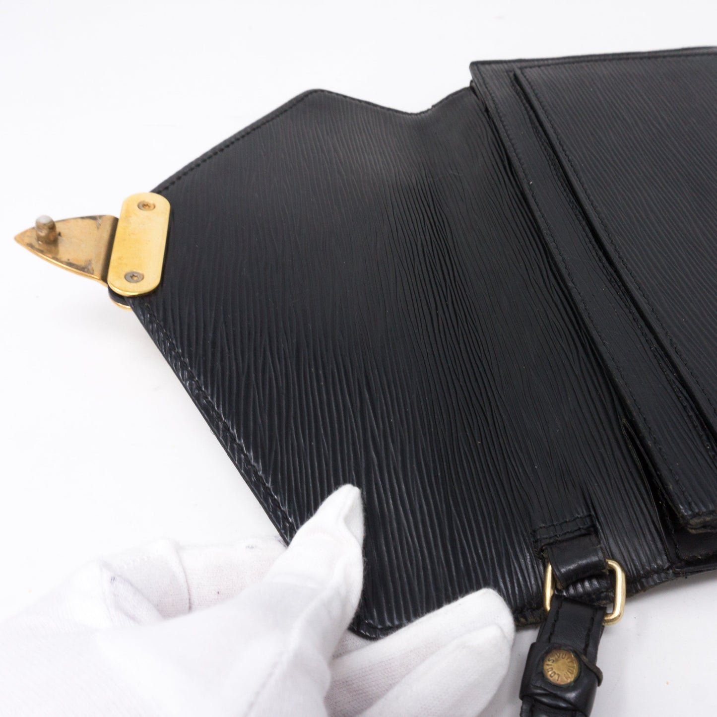 Louis-vuitton Document Clutch Black Epi Leather