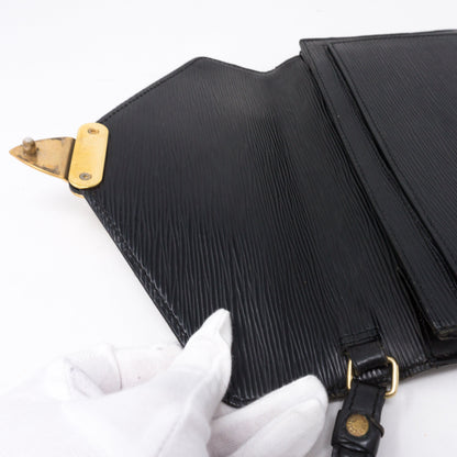 Louis-vuitton Document Clutch Black Epi Leather