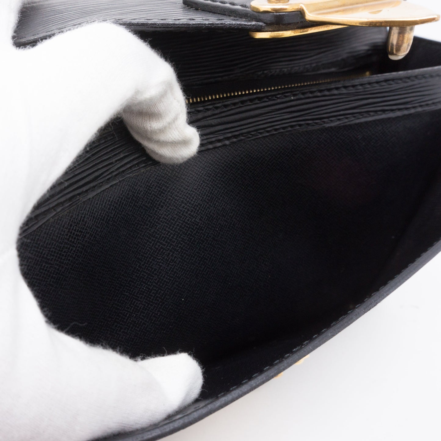 Louis-vuitton Document Clutch Black Epi Leather
