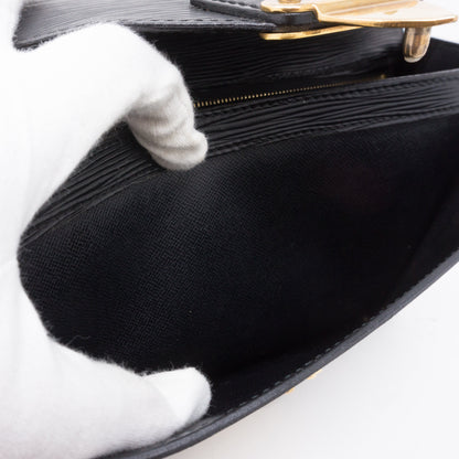 Louis-vuitton Document Clutch Black Epi Leather
