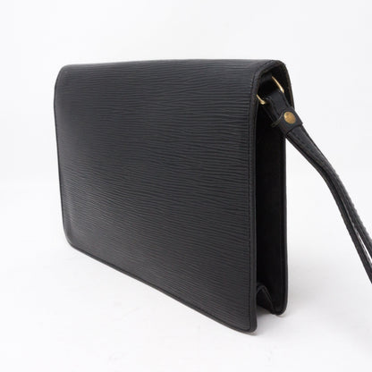 Louis-vuitton Document Clutch Black Epi Leather