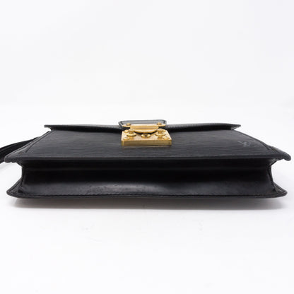 Louis-vuitton Document Clutch Black Epi Leather