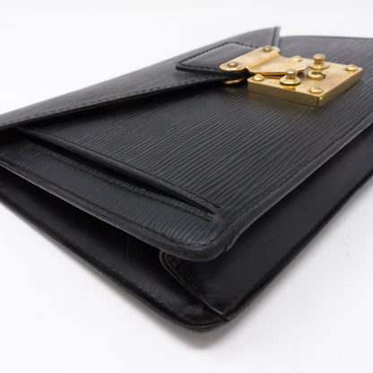 Louis-vuitton Document Clutch Black Epi Leather
