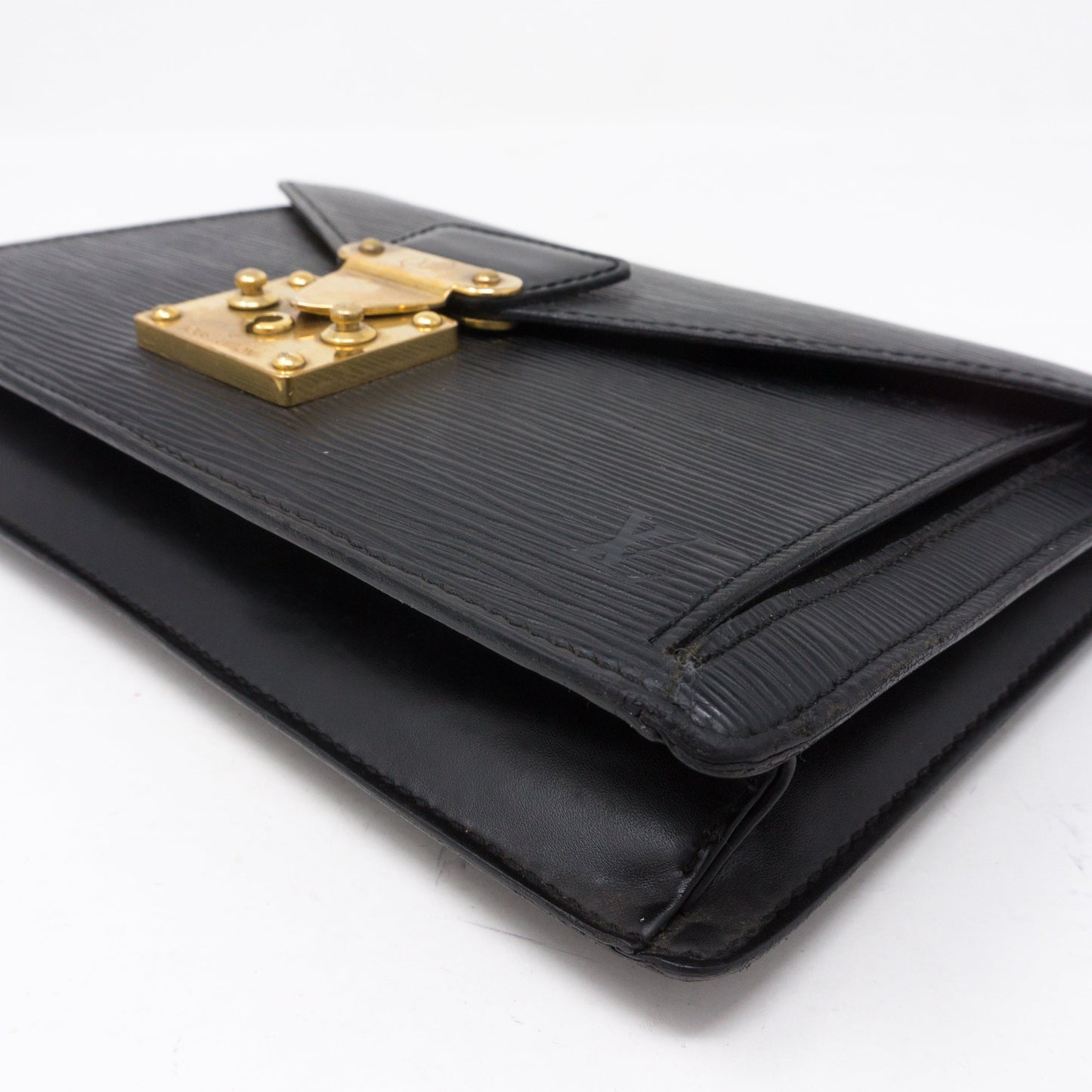 Louis-vuitton Document Clutch Black Epi Leather