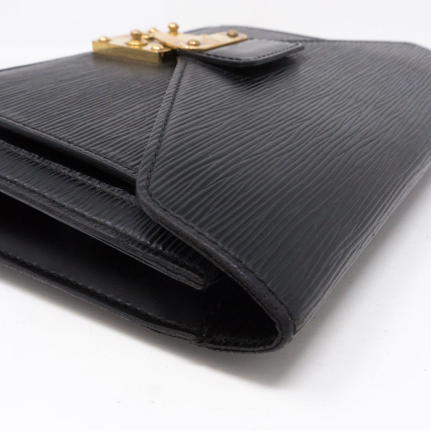 Louis-vuitton Document Clutch Black Epi Leather