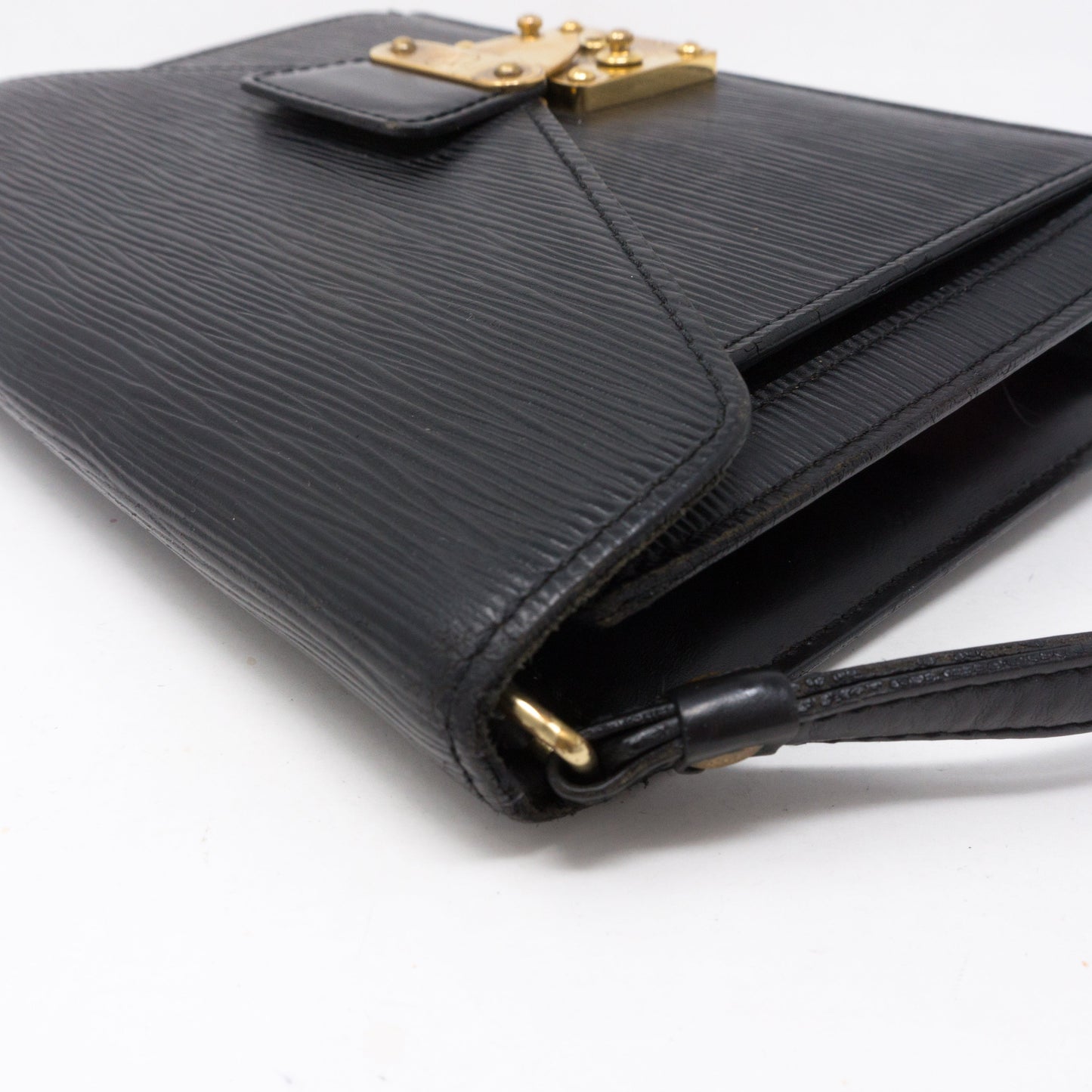 Louis-vuitton Document Clutch Black Epi Leather