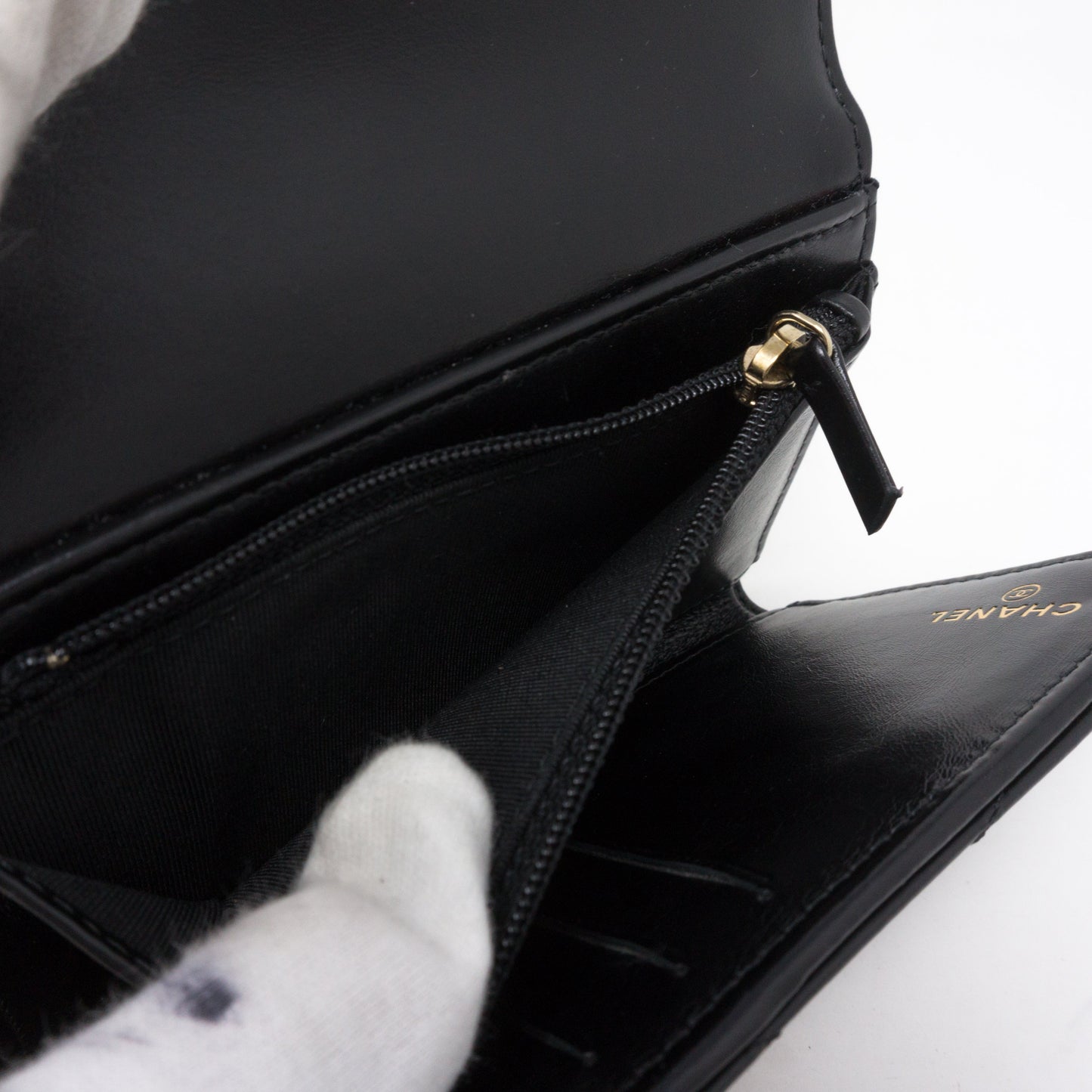 Classic Flap Wallet Black Calf Leather