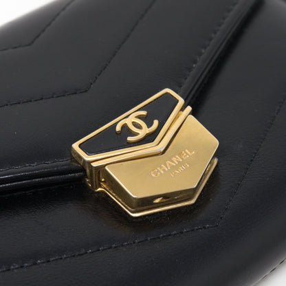 Classic Flap Wallet Black Calf Leather