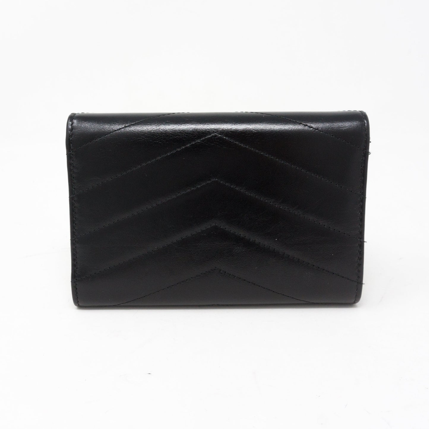 Classic Flap Wallet Black Calf Leather