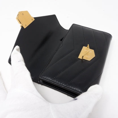 Classic Flap Wallet Black Calf Leather