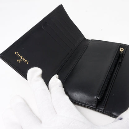 Classic Flap Wallet Black Calf Leather