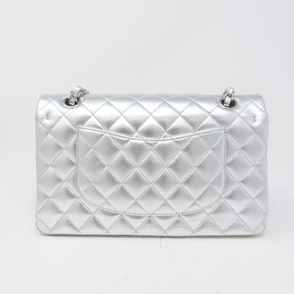 Classic Double Flap Medium All Silver