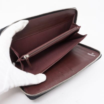 Organizer Wallet Black Lambskin Leather