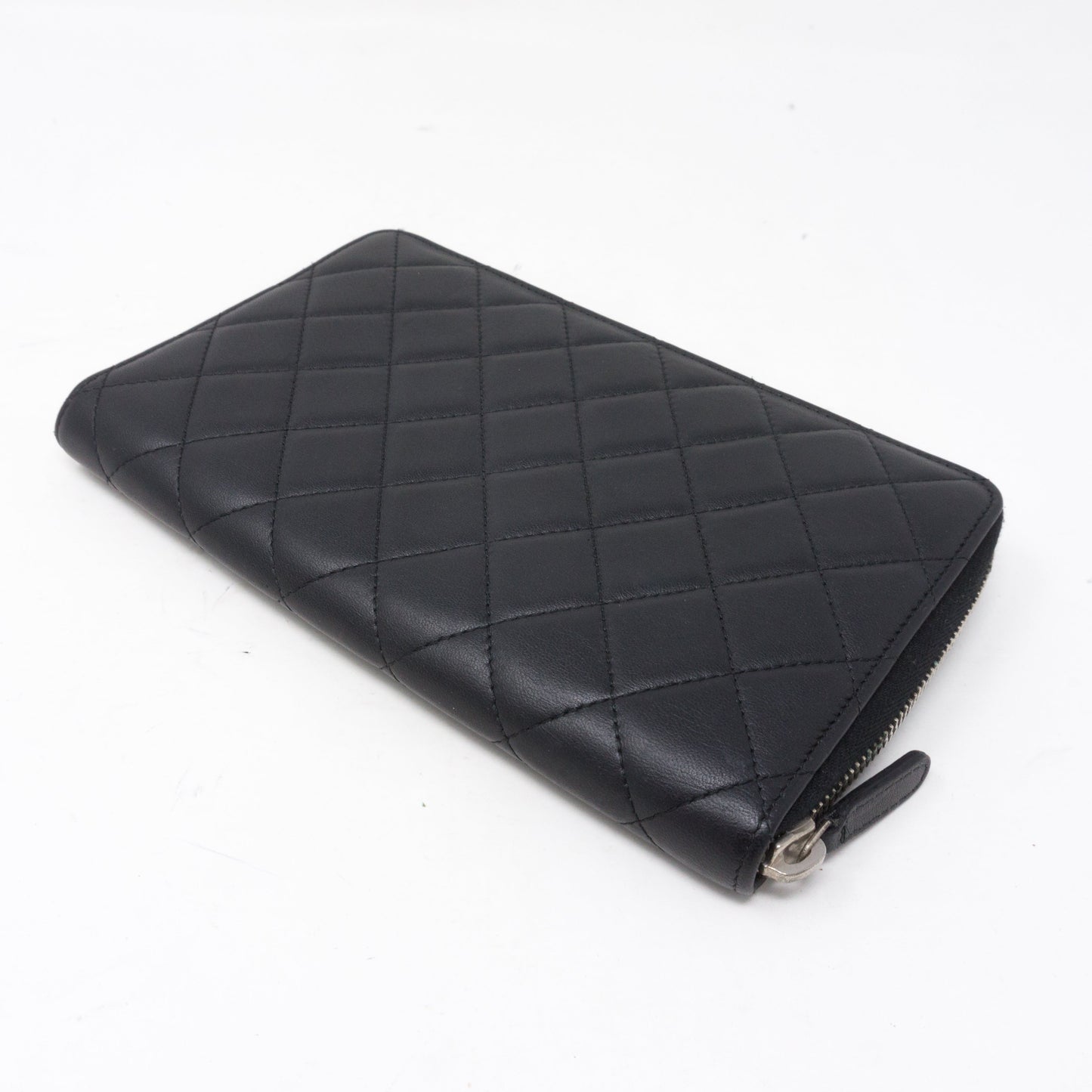 Organizer Wallet Black Lambskin Leather