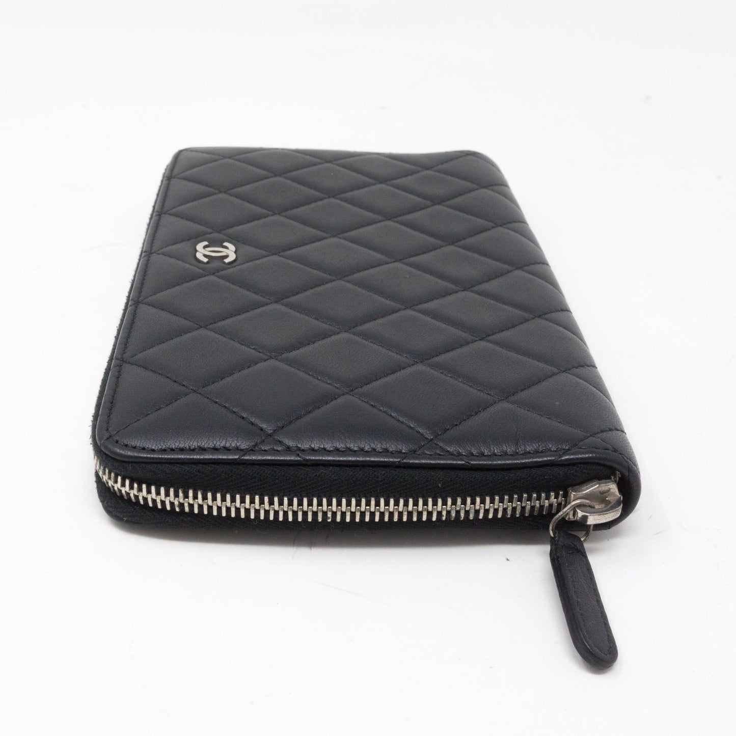 Organizer Wallet Black Lambskin Leather