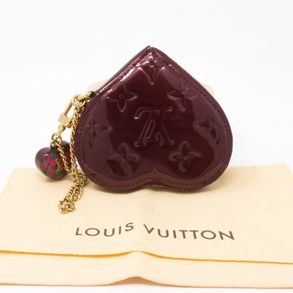Louis-vuitton Heart Coin Purse Vernis Rouge Fauviste