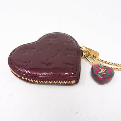 Louis-vuitton Heart Coin Purse Vernis Rouge Fauviste