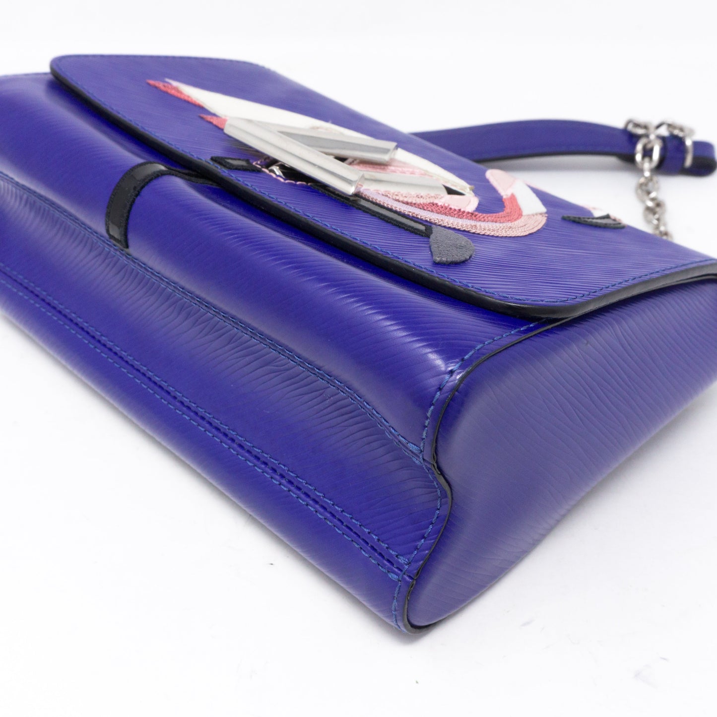 Louis-vuitton Twist MM Flamingo Blue Epi Leather