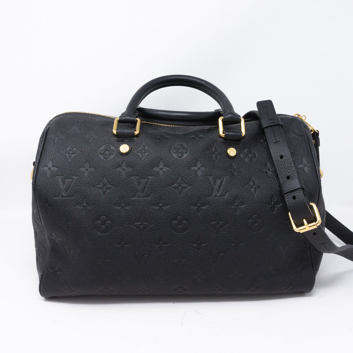 Louis-vuitton Speedy 30 Bandouliere Black Monogram Empreinte