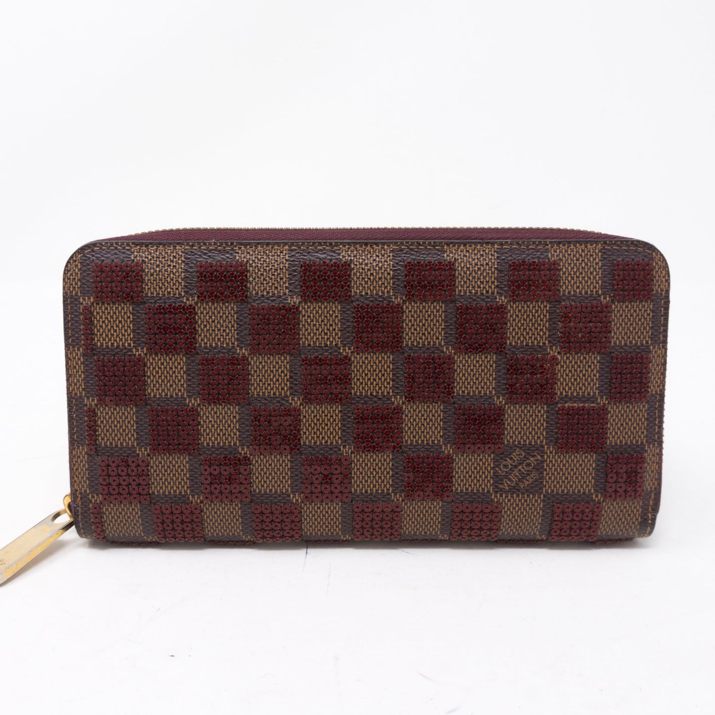 Zippy Wallet Damier Paillettes Red