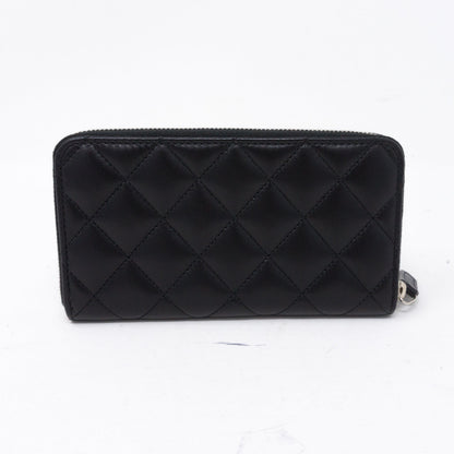 Medium Zipped Wallet Black Leather