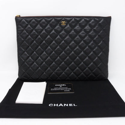 O-Case Large Black Caviar Leather