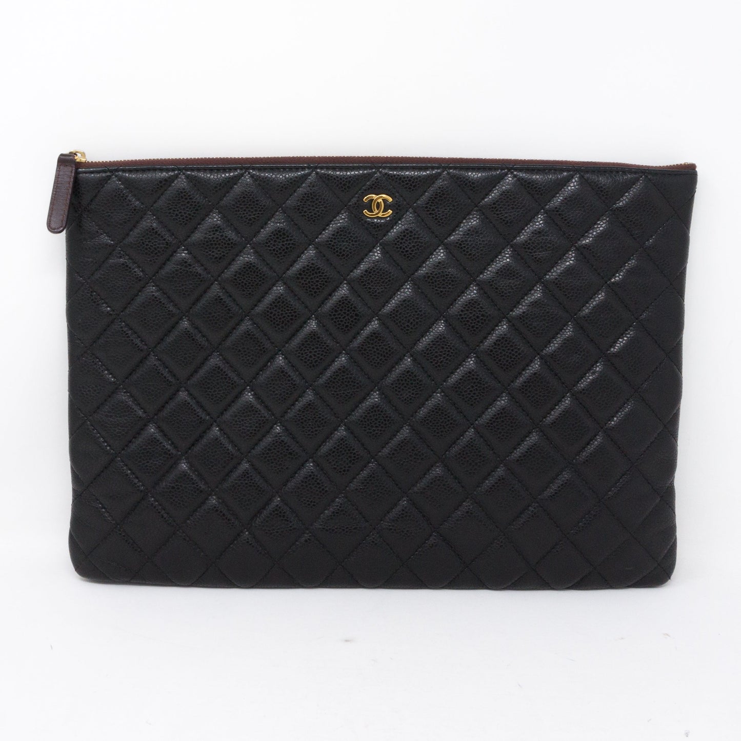 O-Case Large Black Caviar Leather