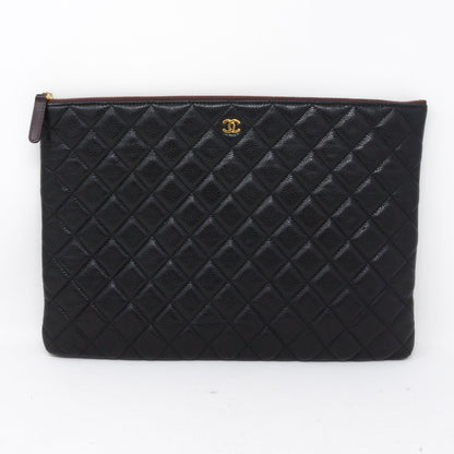 O-Case Large Black Caviar Leather