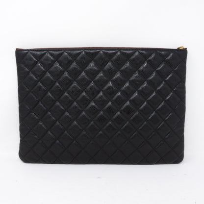 O-Case Large Black Caviar Leather