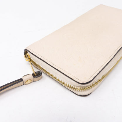 Louis-vuitton Zippy Wallet White Monogram Empreinte