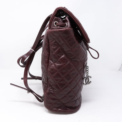 Mountain Backpack Large Quilted Burgundy Glazed Leather