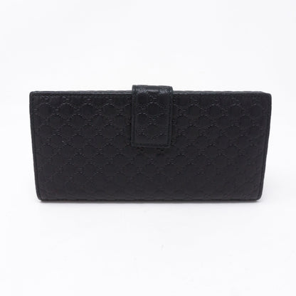 GG Continental Wallet Black Leather