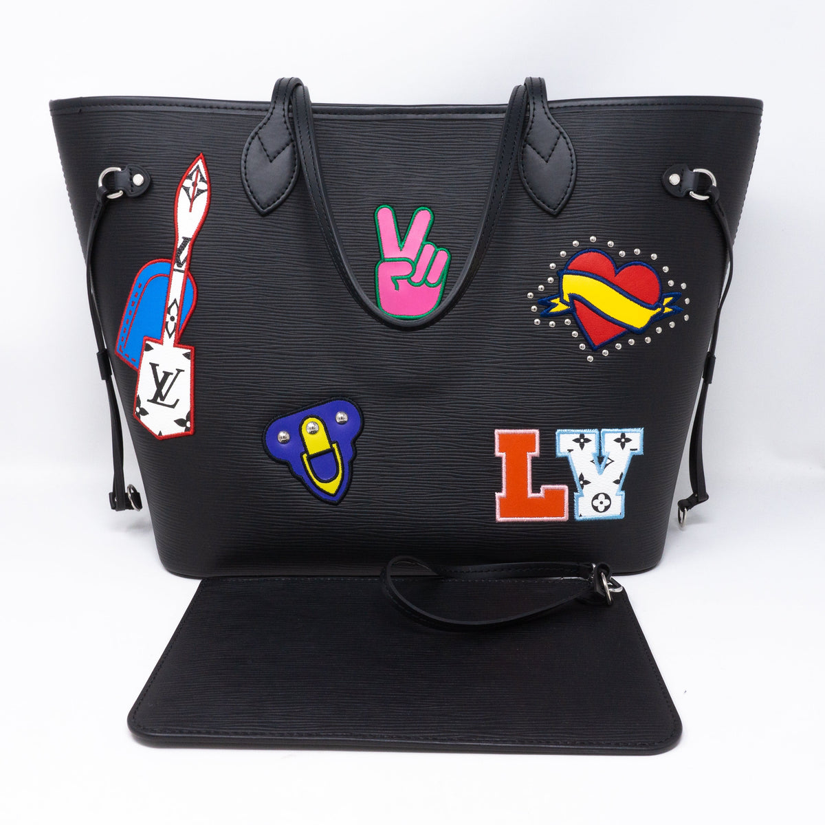 Louis-vuitton Neverfull MM Epi Patches with Pochette