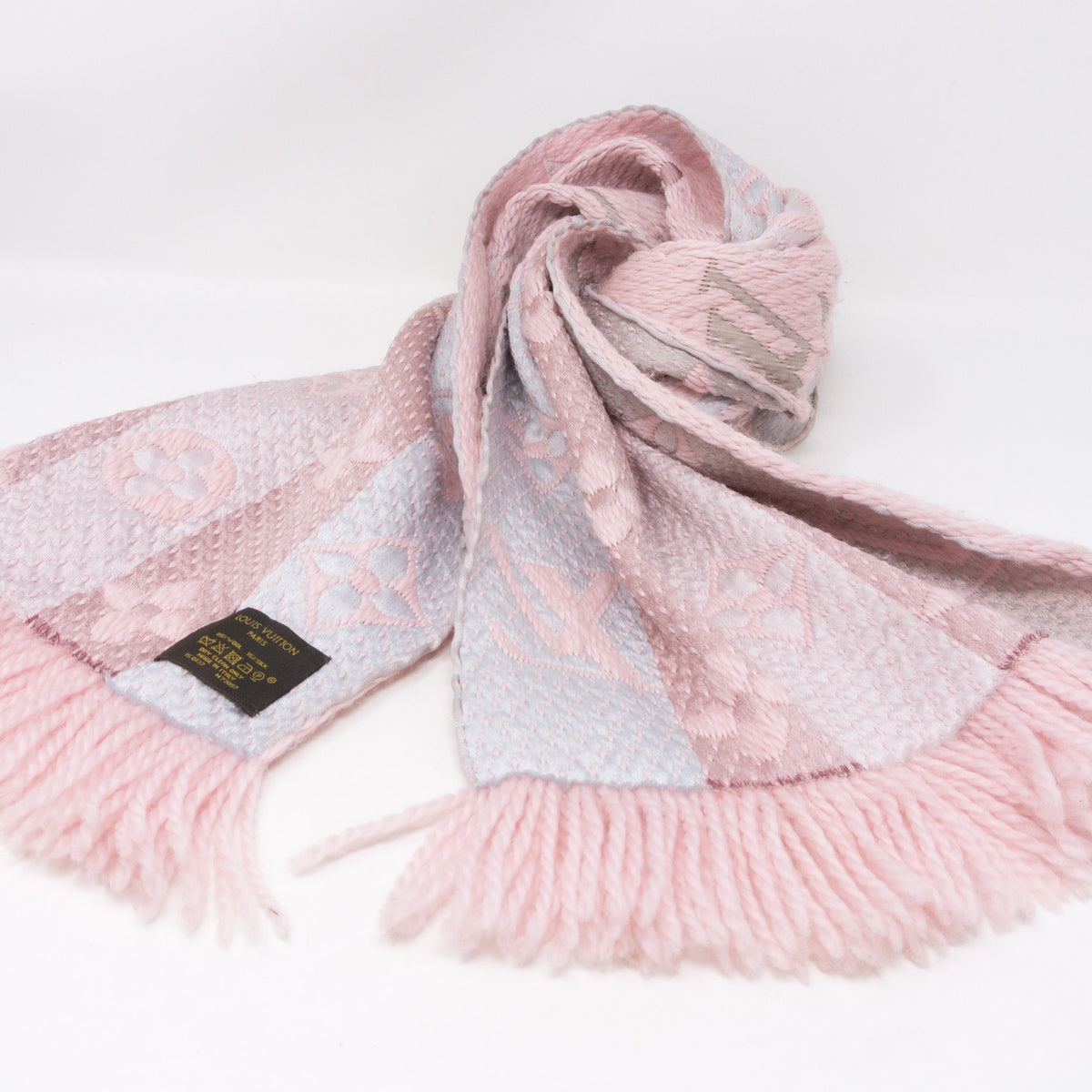 Louis-vuitton Logomania Rainbow Crystal Pink Scarf
