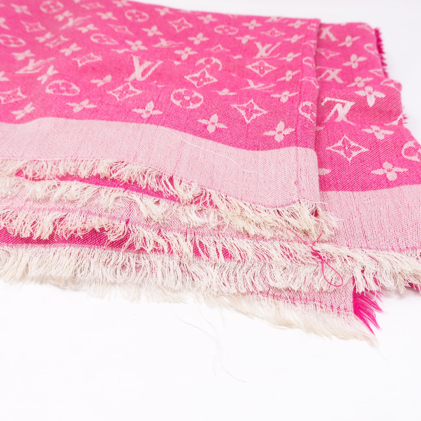 Louis-vuitton Monogram Denim Shawl Pivoine
