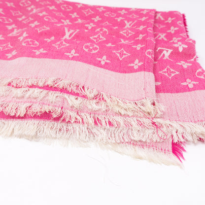 Louis-vuitton Monogram Denim Shawl Pivoine