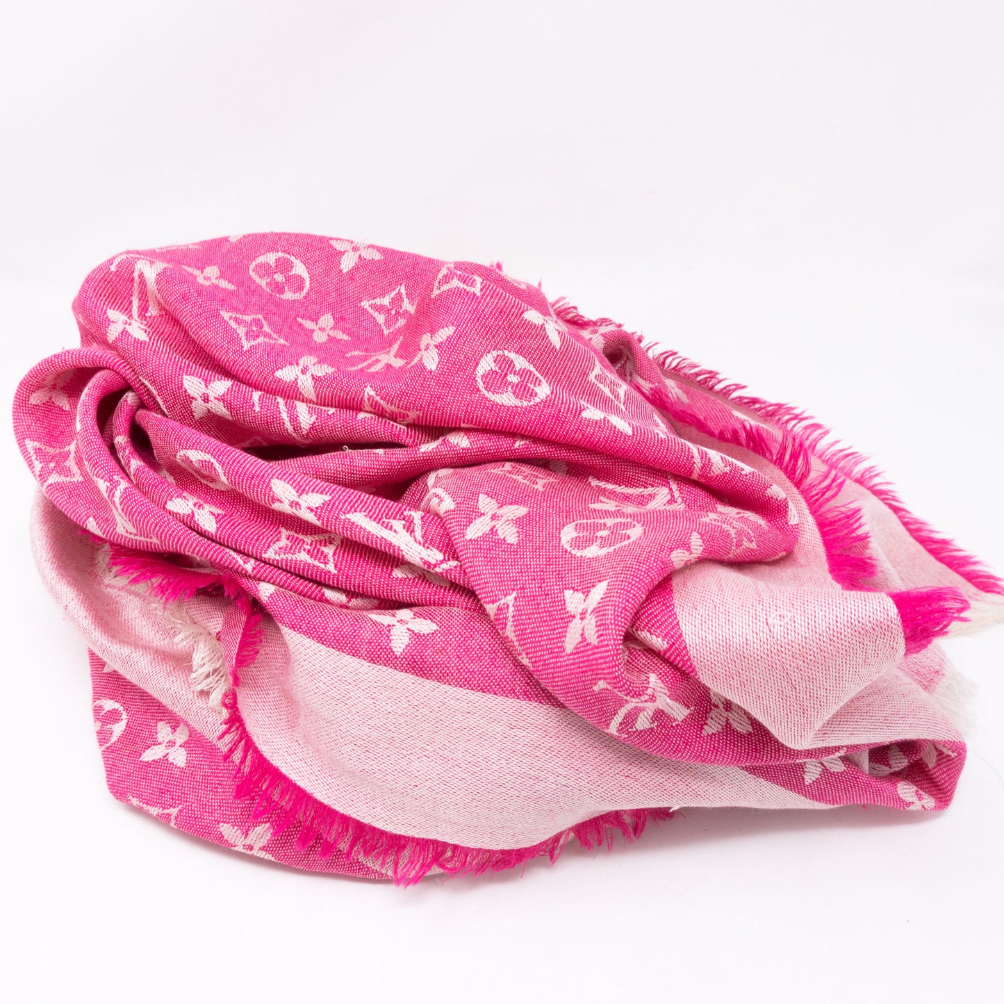 Louis-vuitton Monogram Denim Shawl Pivoine