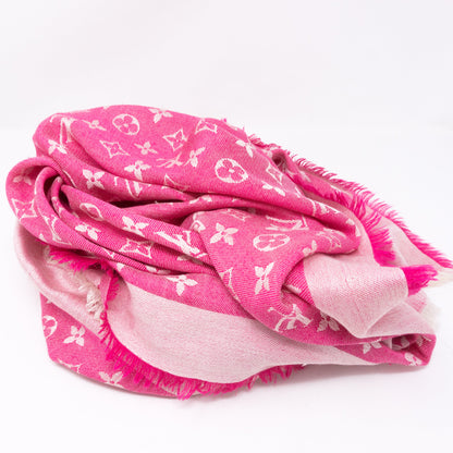 Louis-vuitton Monogram Denim Shawl Pivoine
