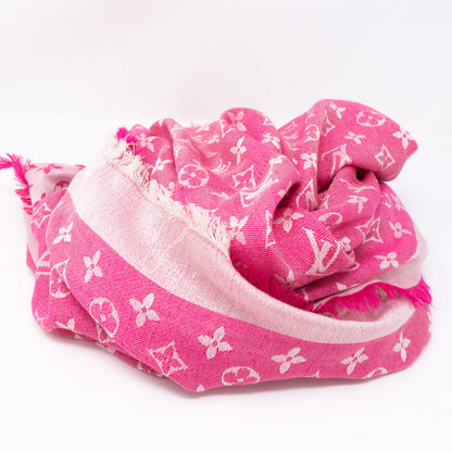 Louis-vuitton Monogram Denim Shawl Pivoine