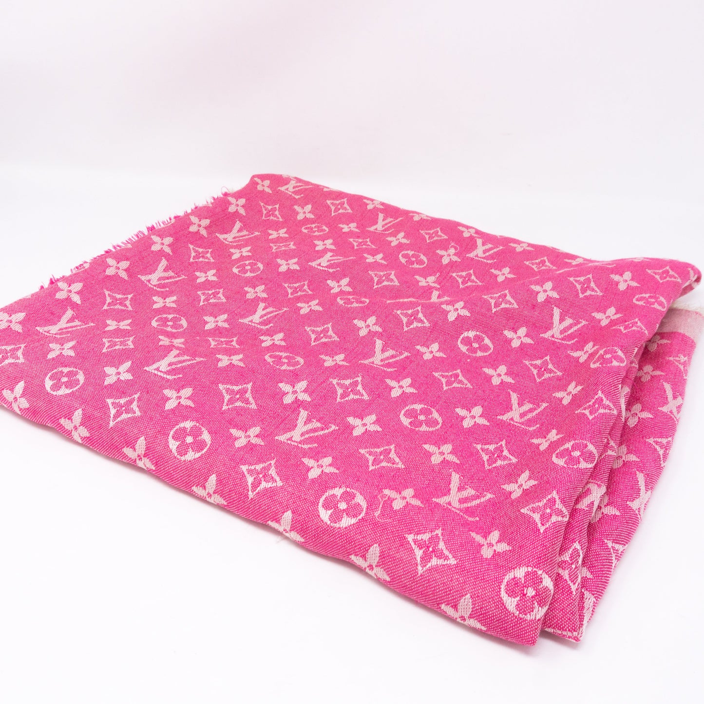 Louis-vuitton Monogram Denim Shawl Pivoine