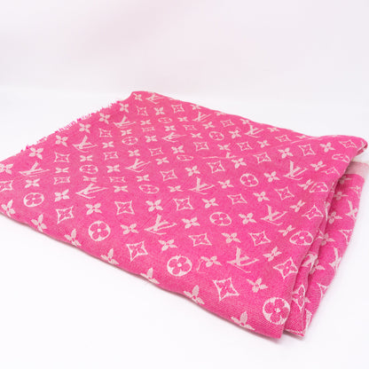 Louis-vuitton Monogram Denim Shawl Pivoine