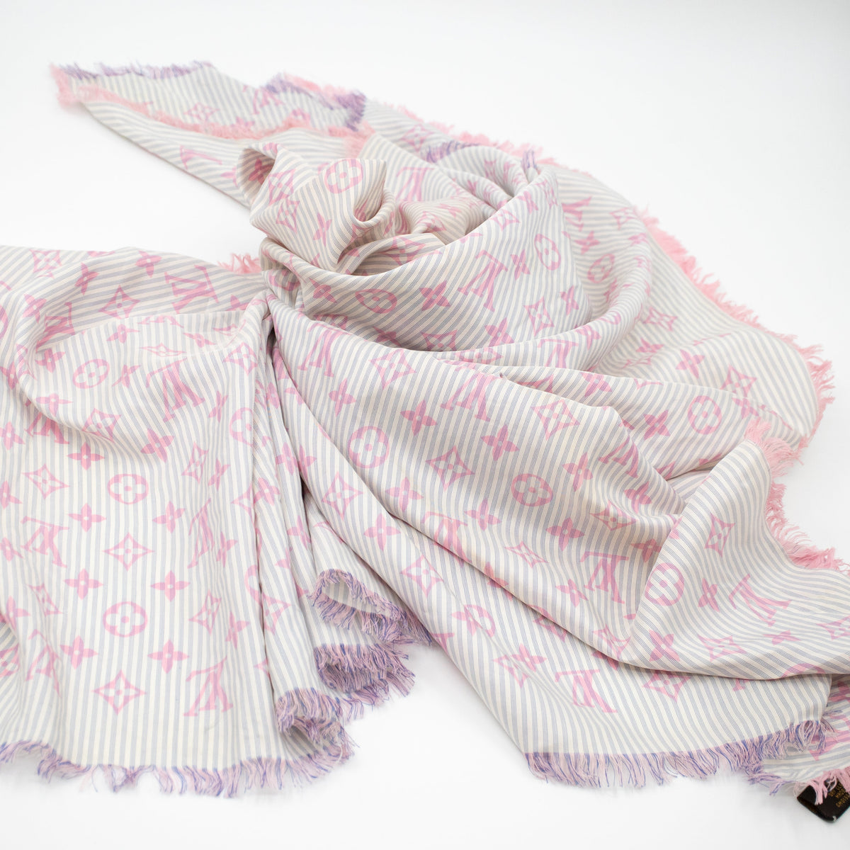 Louis-vuitton Sur Mesure Silk Square Scarf Pink