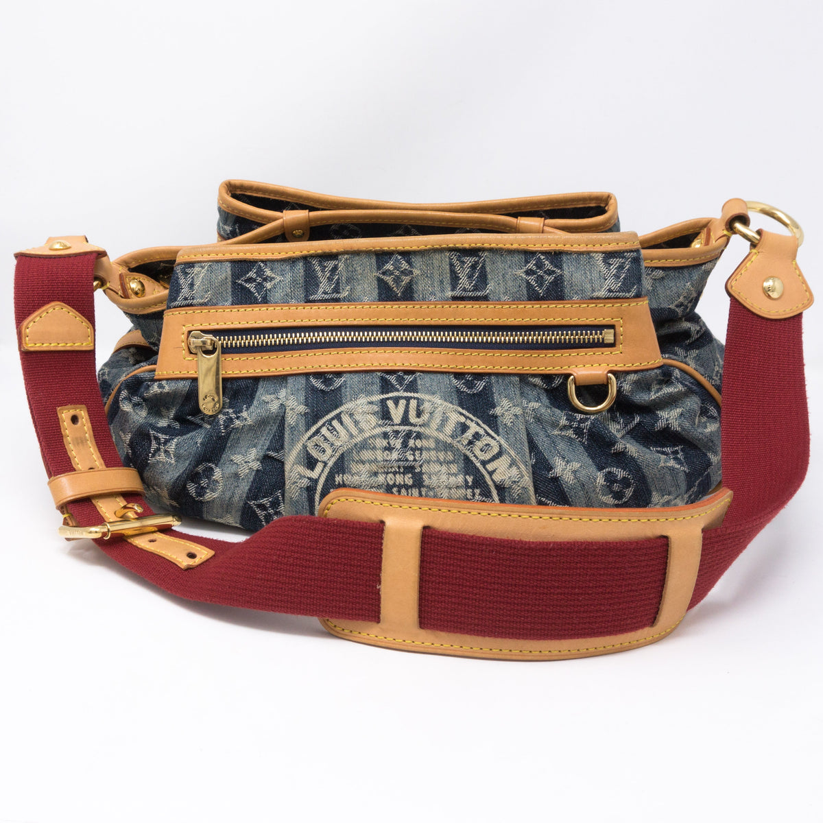 Louis-vuitton Porte Epaule Cruise Raye Cabas MM Denim