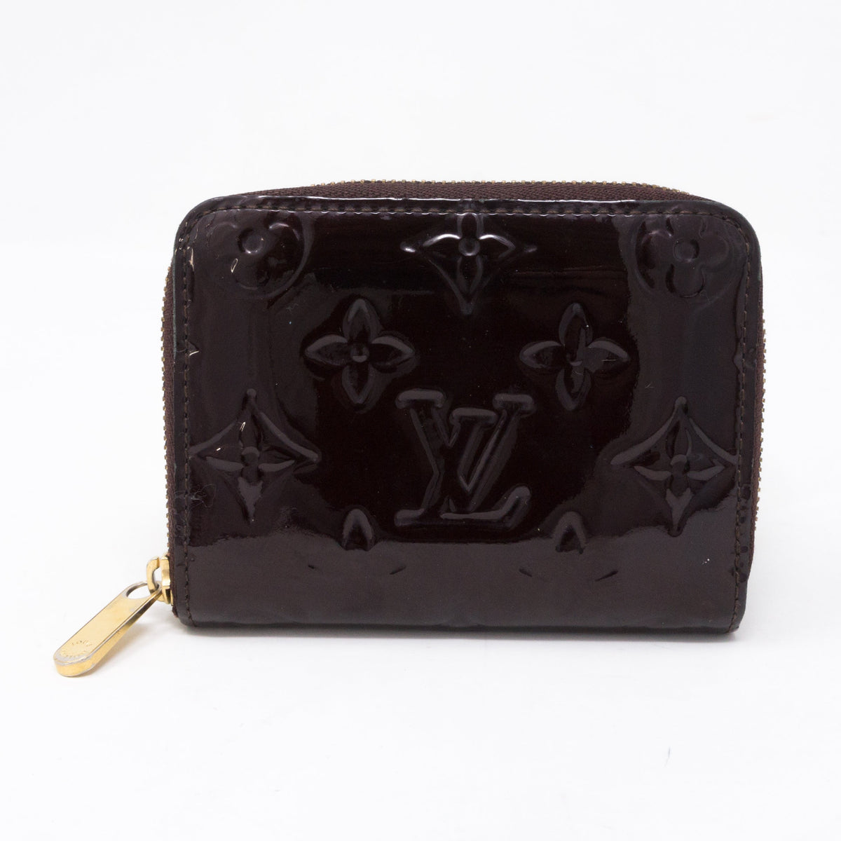 Louis-vuitton Zippy Coin Purse Vernis Amarante Leather