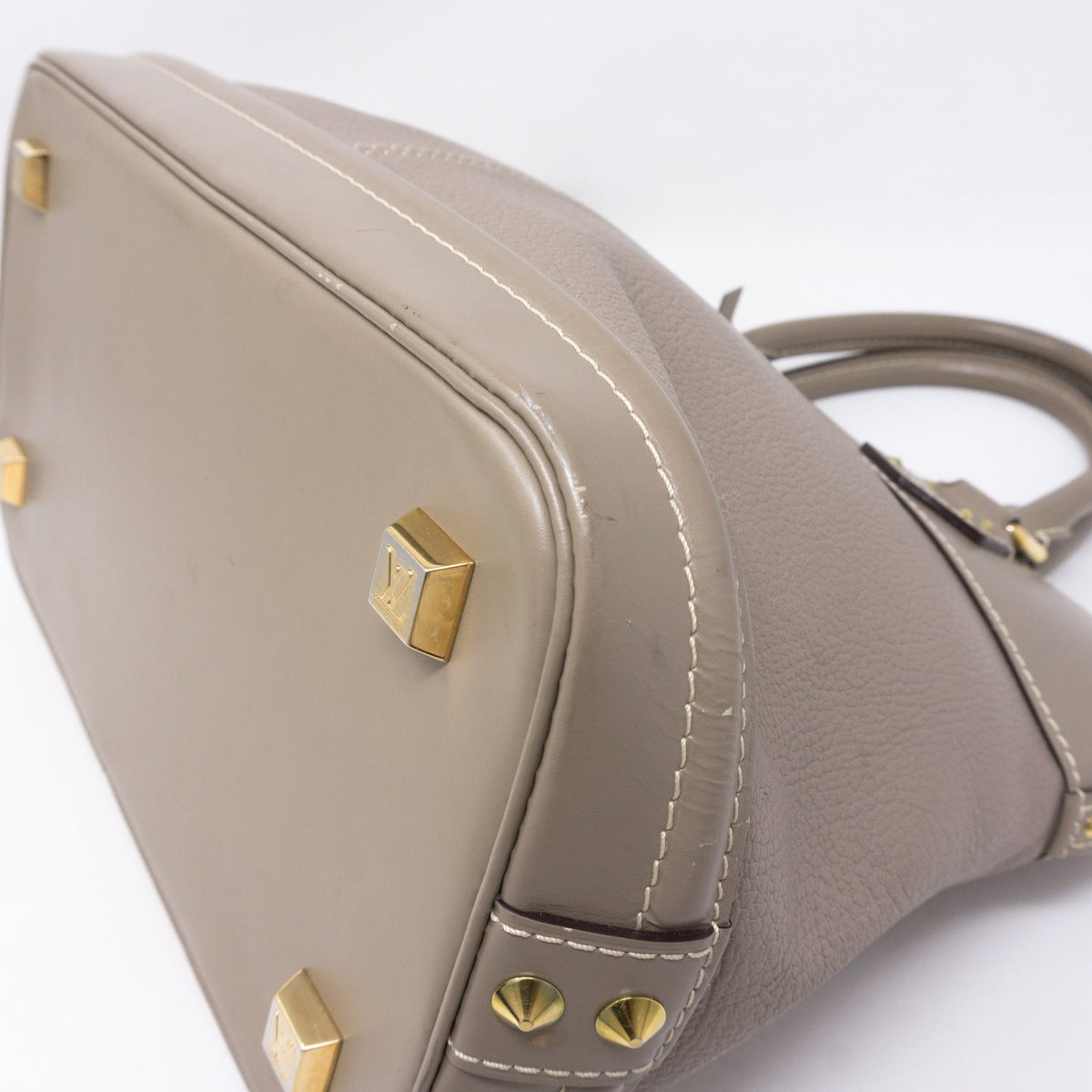 Louis-vuitton Suhali Lockit PM Greige Leather