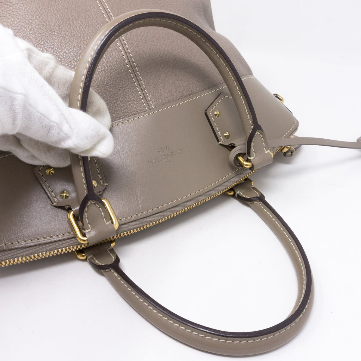 Louis-vuitton Suhali Lockit PM Greige Leather